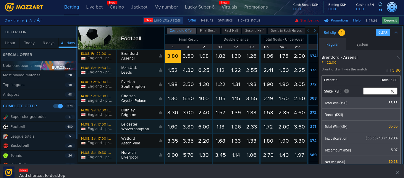Mozzart Bet Builder mozzart kenya sportsbook
